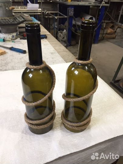 Светильник из стеклянной бутылки