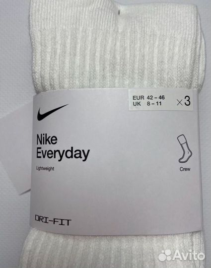 Носки Nike 3-Pack Everyday Cushion Crew Socks