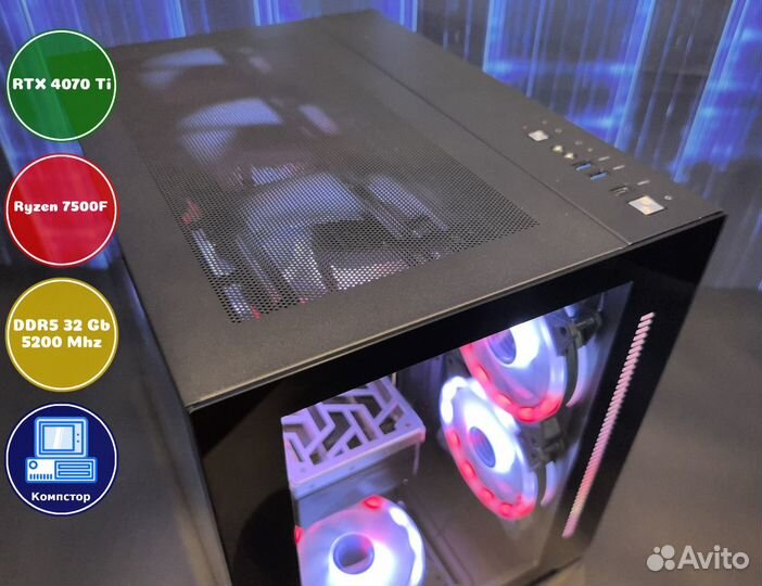 Системный блок AMD7500F-RTX4070Ti-32DDR5-UIJ62-B650