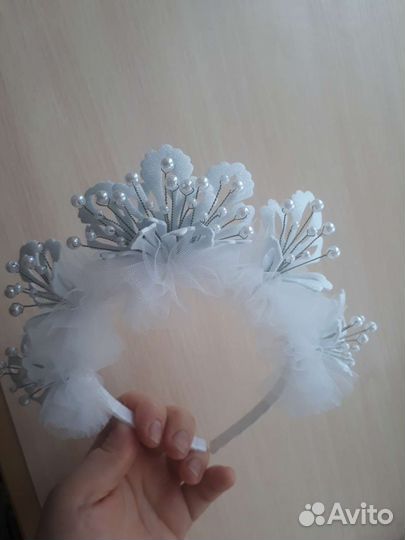 Ободок снежинка, снежная королева