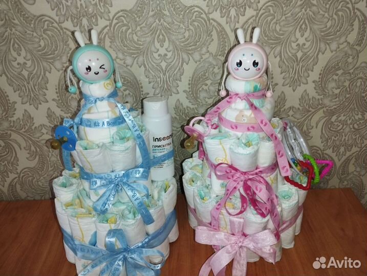 Торт из памперсов подгузников