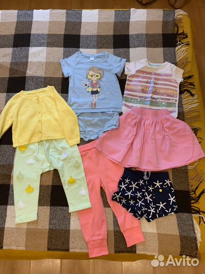 Вещи пакетом на девочку 86-110см