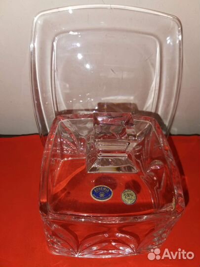 Салатник, ваза, хрусталь Богемия