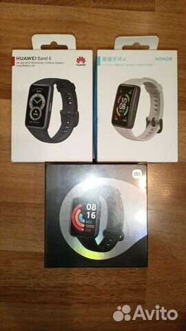 Honor Band 6, Xiaomi Redmi Watch 2 новые