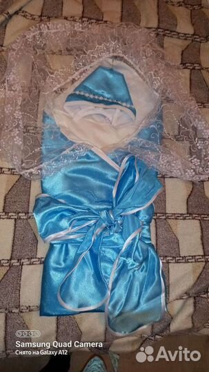 Конверт на выписку голубой весна, осень