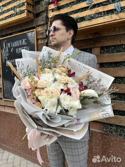 Живые цветы букеты