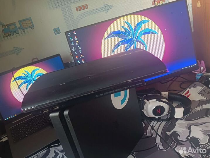 Игровая консоль ps4 slim + 48игр(без дисков)