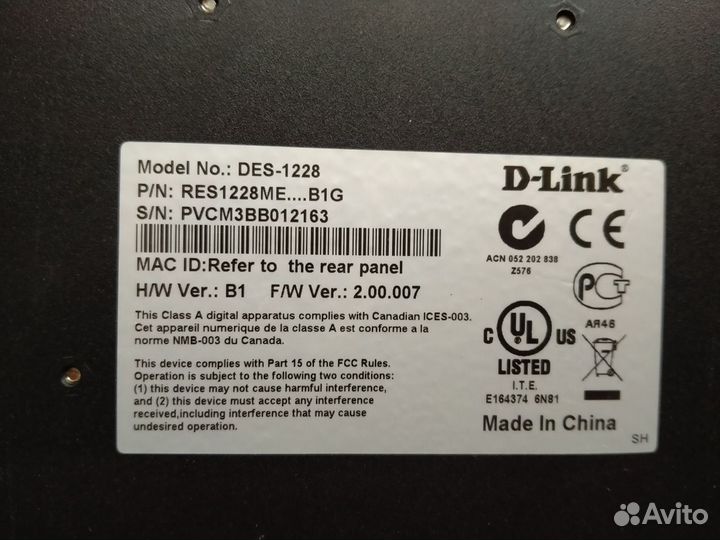 D-link DES 1228me b1g коммутатор