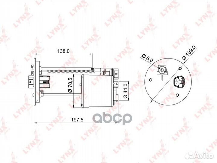 Фильтр топливный toyota camry 2.4 -11 погружной