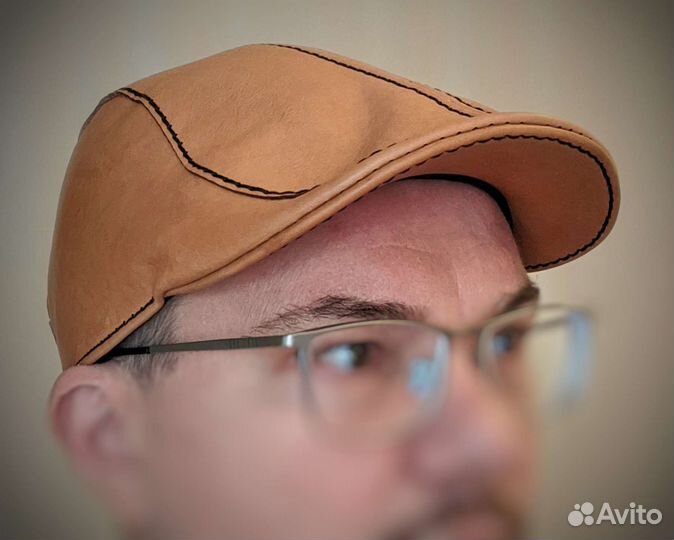 Кепка кожаная. Классическая Flat cap