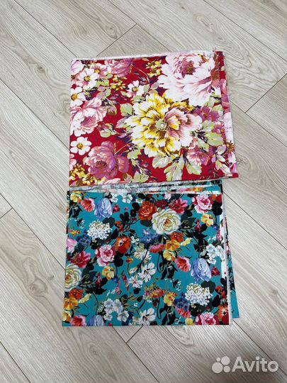 Ткань плотный хлопок-стрейч отрезы для рукоделия