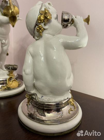 Сappe Capodimonte drinking cherubs 1967. три херув