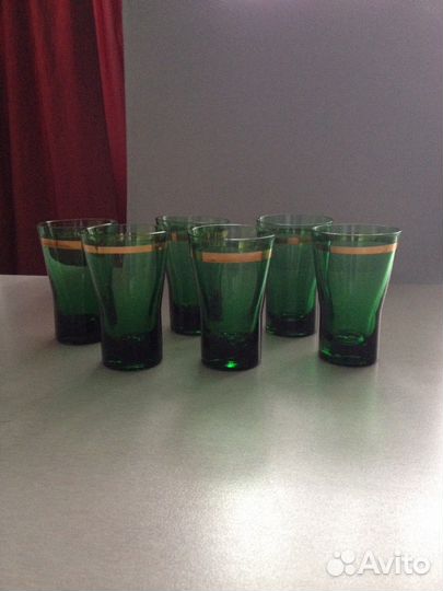 Стопочки из цветного стекла СССР