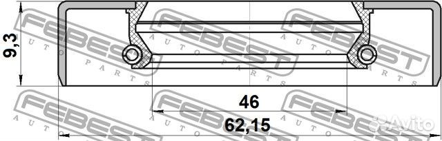 Сальник ступичный задний 46x62.15x9.3
