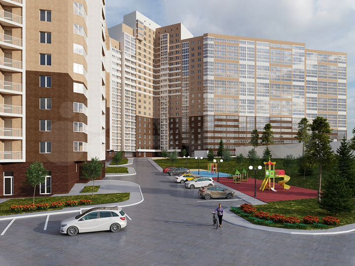 2-к. квартира, 42,6 м², 1/19 эт.