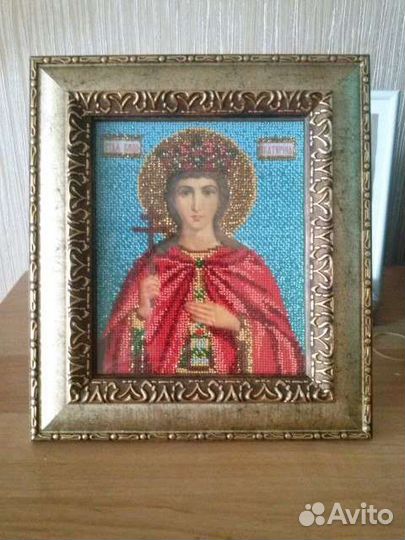 Вышивание икон из бисера