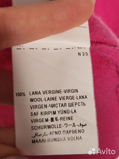 Кардиган шерстяной теплый benetton шерсть розовый