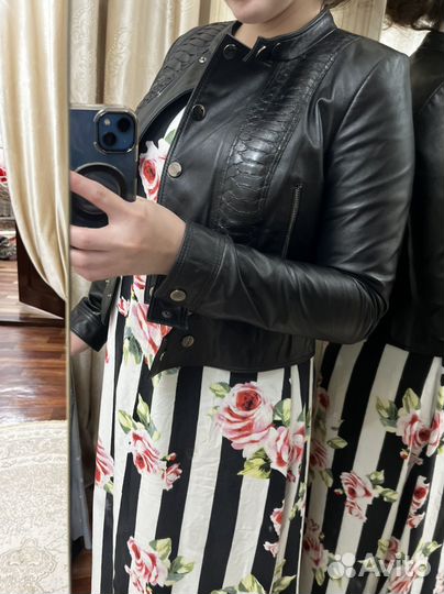 Куртка кожаная женская размер s'm