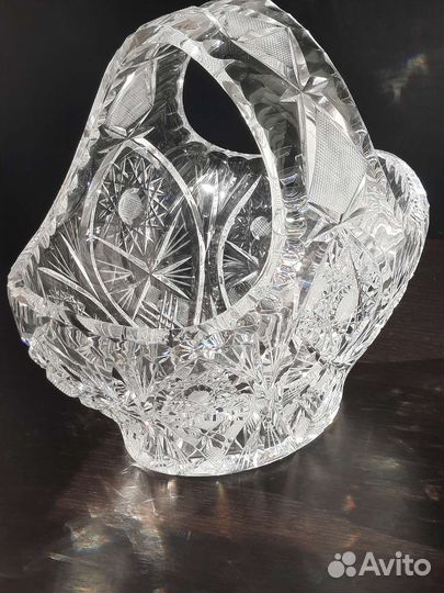 Ваза хрустальная корзина