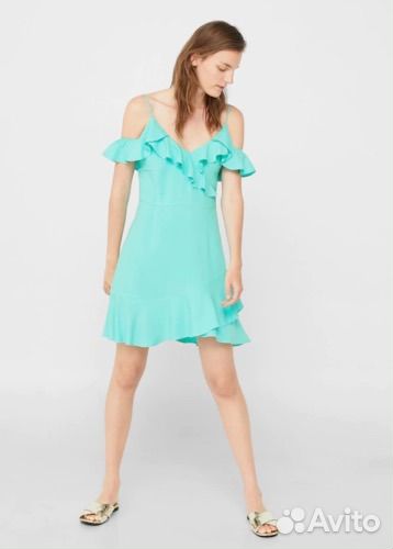 Новое платье оборки Mango S