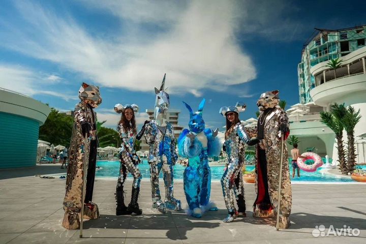 Аниматоры, шоу-программа, зеркальные зайцы