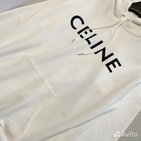 Белое женское худи Celine