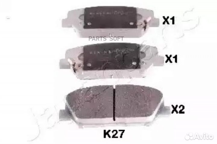 Japanparts PA-K27AF Колодки торм.пер