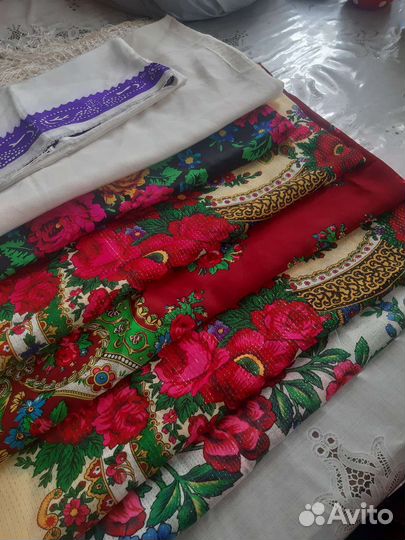 Старинный японские платки,шерсть100%,винтаж