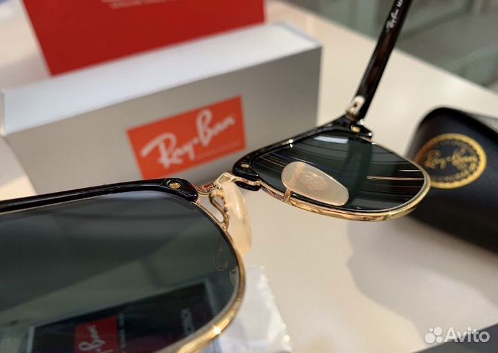 Солнцезащитные очки ray ban clubmaster стекло