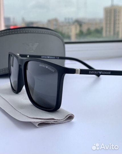 Очки emporio armani черные поляризационные