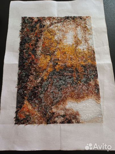 Картина вышивка крестом Осень пришла