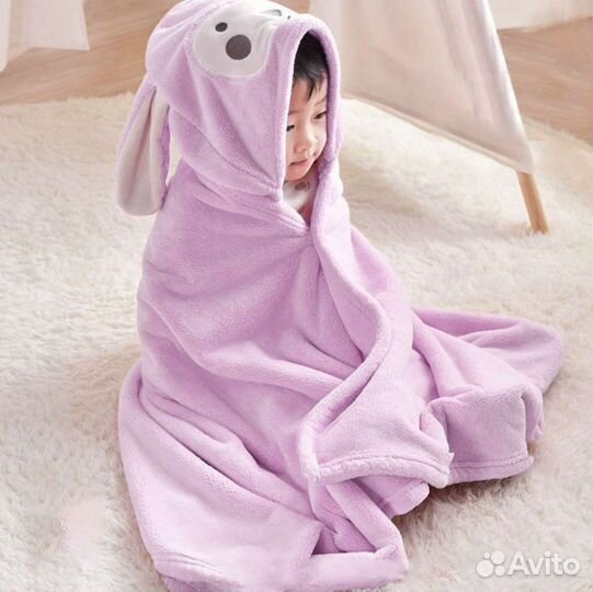 Полотенце детское банное с капюшоном