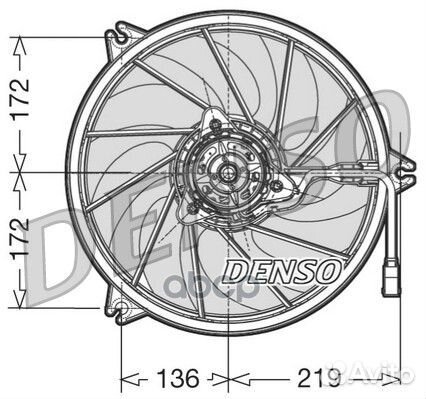 Вентилятор охлаждения двигателя DER21009 DER210