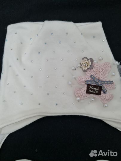 Шапочка для девочки на весну