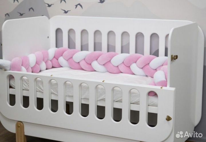 Бортики в детскую кроватку коса