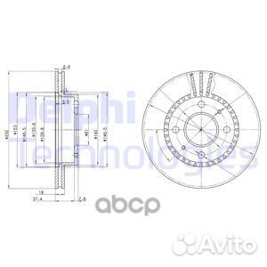 Диск тормозной (Спереди) Nissan Almera 95-00