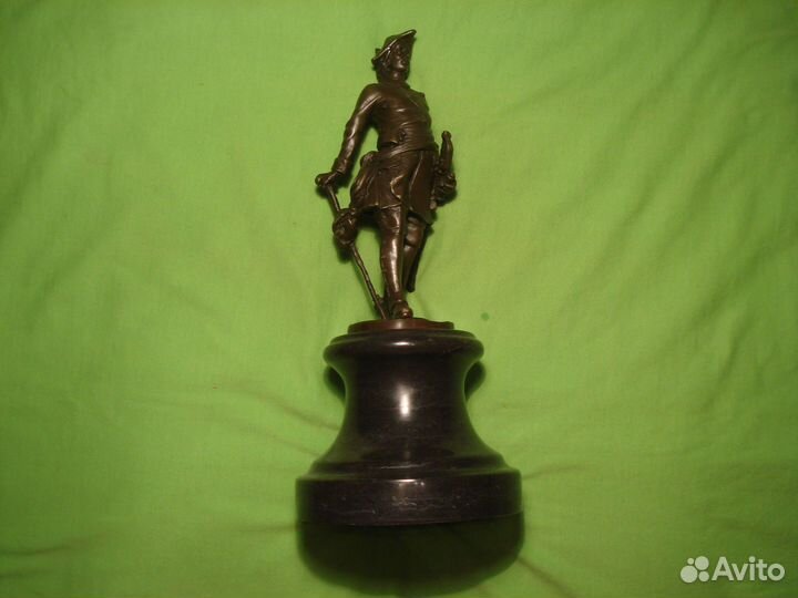 Царь Петр 1 с купюры России 500р 1995г Бронза