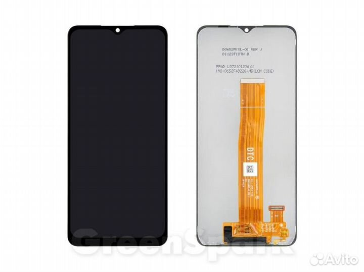 Дисплей для Samsung A125F Galaxy A12 +тач черный