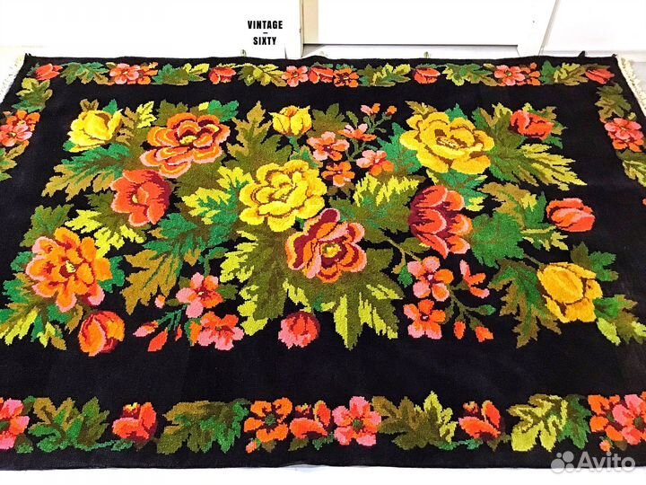 Ковер сибирский шерстяной ручной работы 50-60-е г
