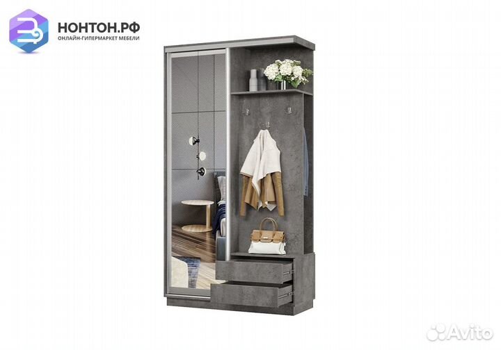 Прихожая-купе Анха мини бетон