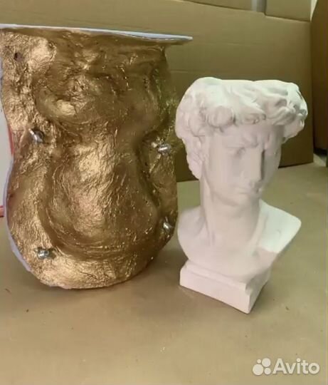 Силиконовая форма кашпо Давид