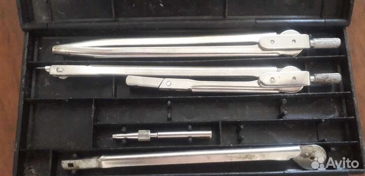 Готовальня, карандаши, винтаж