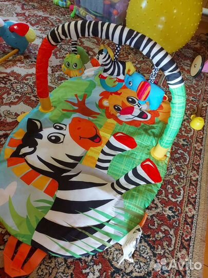 Развивающий игровой детский коврик Джунгли