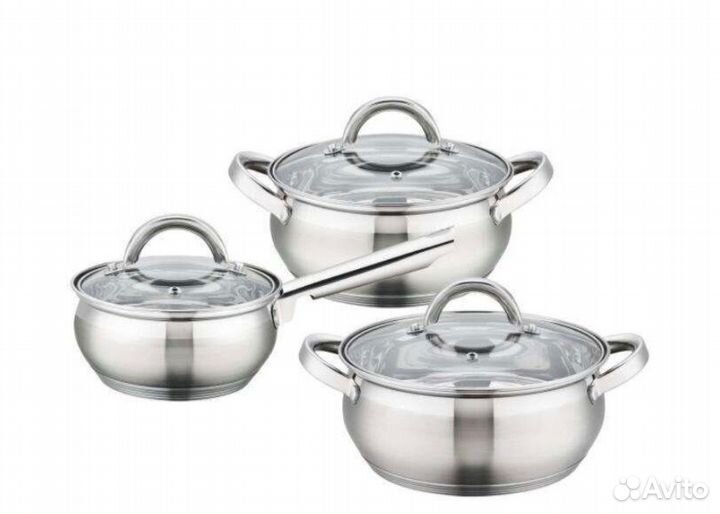 Набор кастрюль 6 предметов, кастрюля