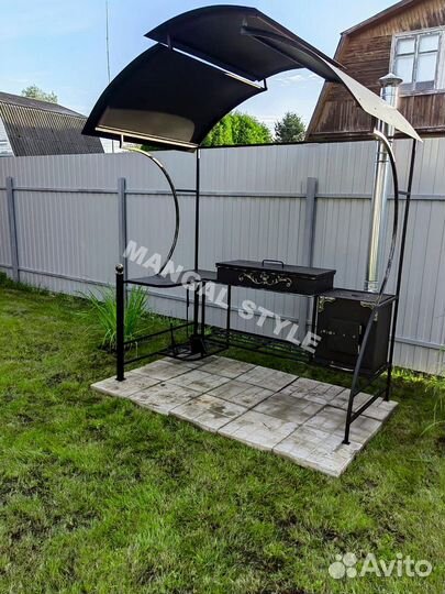 Мангал с крышей