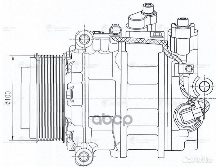 Компрессор кондиционера mercedes-benz ML (W164)