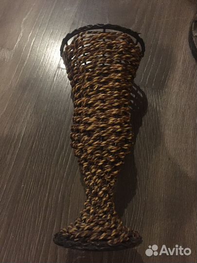 Ваза, плетёная декор