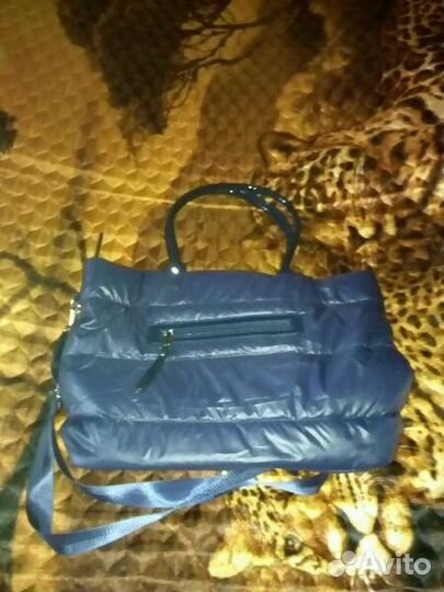 Большая сумка синего цвета