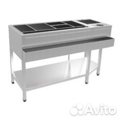 Барный модуль 150см(полностью нерж)