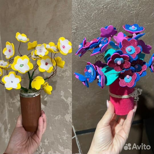 Поделка ко дню матери,на день учителя разные цветы
